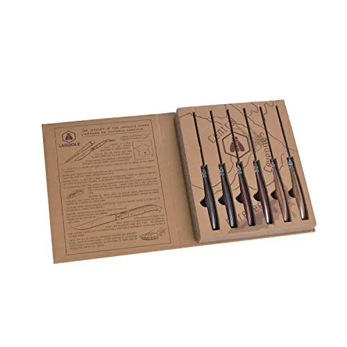 Laguiole en Aubrac set 6 coltelli bistecca legno