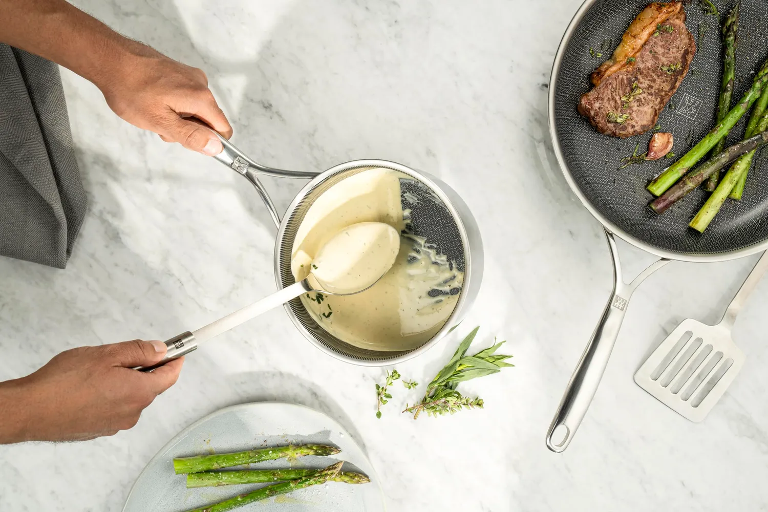 Zwilling Peak Set 5 Pentole Ceramica Ibrida Acciaio