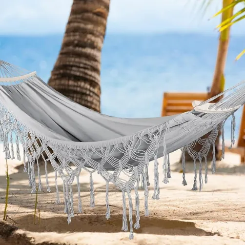 MOSFiATA Backyard amaca grigia 290x150 cm tela cotone
