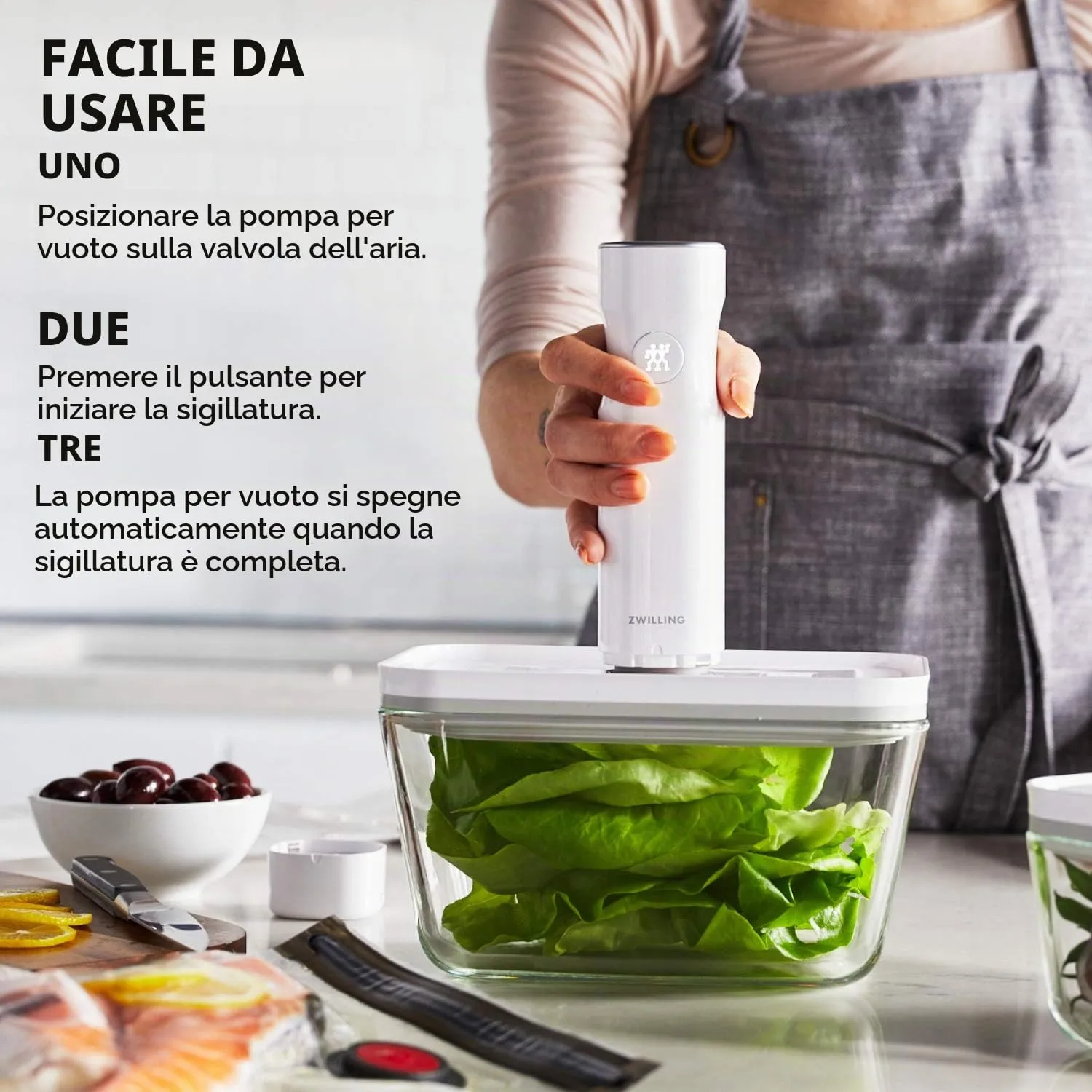 Zwilling Fresh & Save kit sottovuoto 6 pezzi ricaricabile