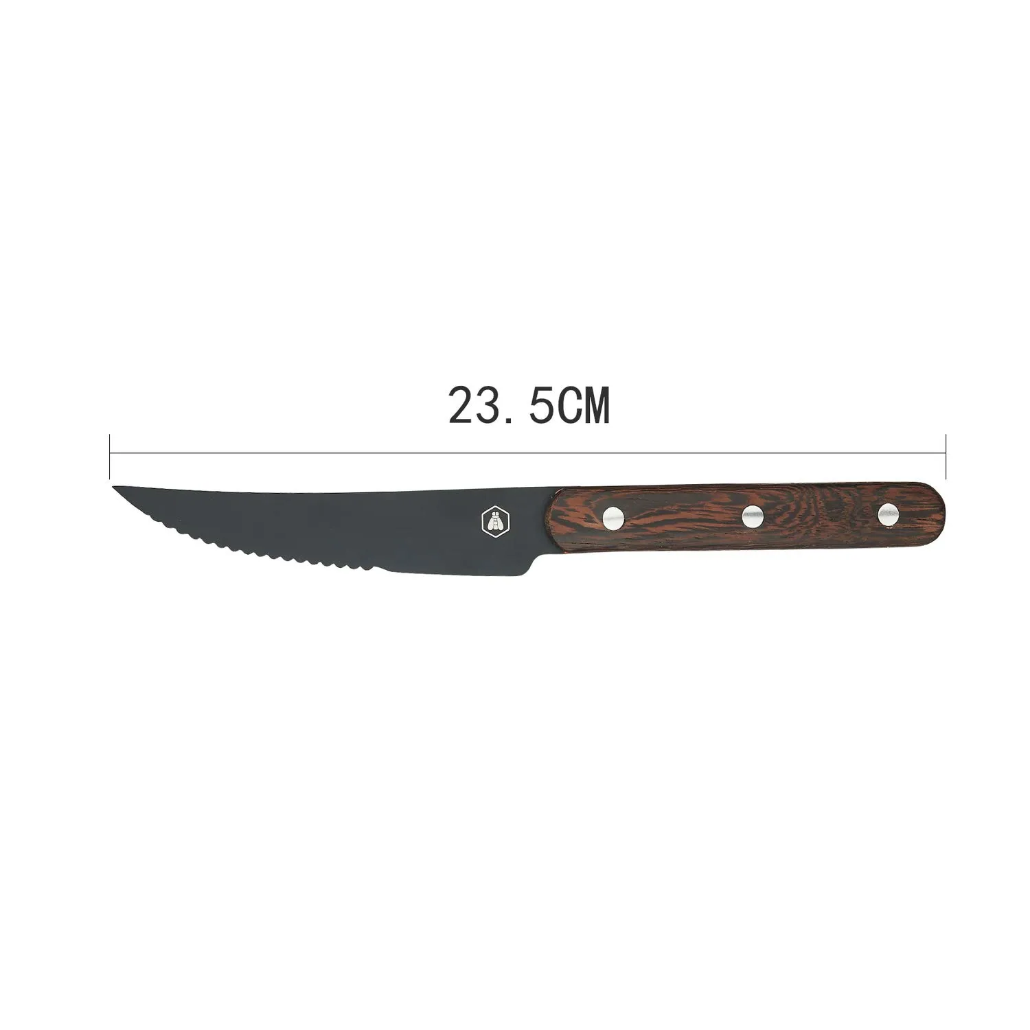 Laguiole en Aubrac set 6 coltelli tavola wenge lama nera