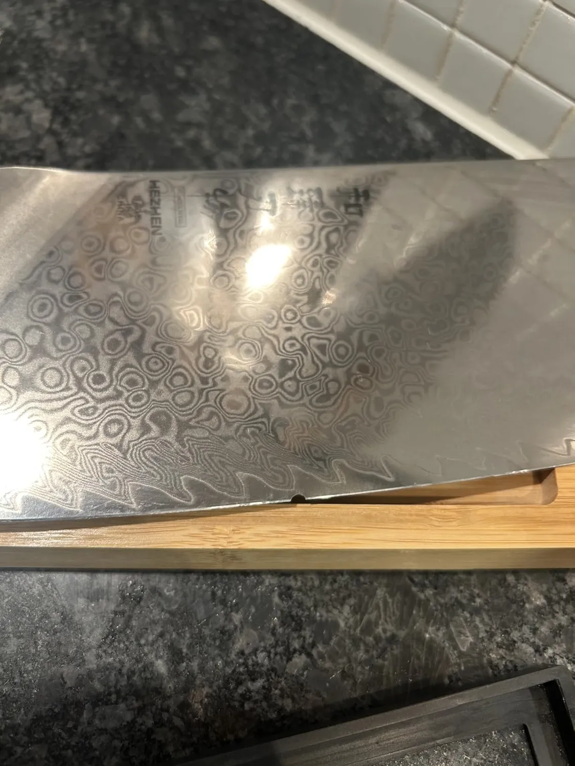 HEZHEN Damasco Set Coltelli Cucina 5 Pezzi Ulivo