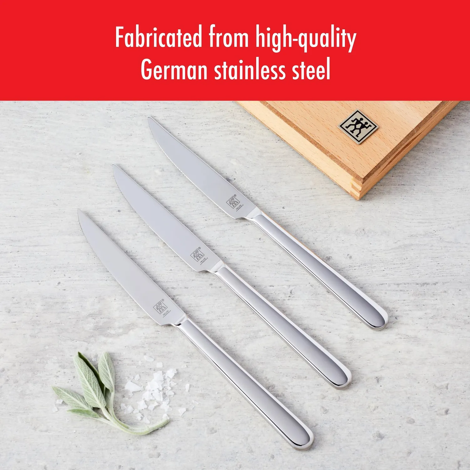 Zwilling set 8 coltelli bistecca 10,2 cm seghettati