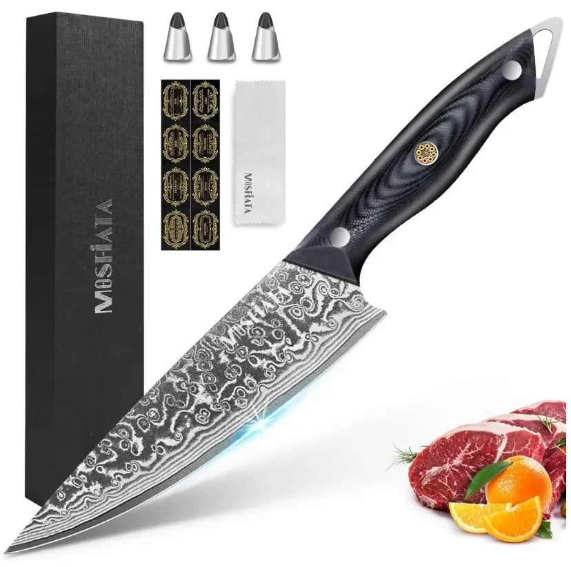 MOSFiATA Damascus coltello chef 20 cm lama damasco