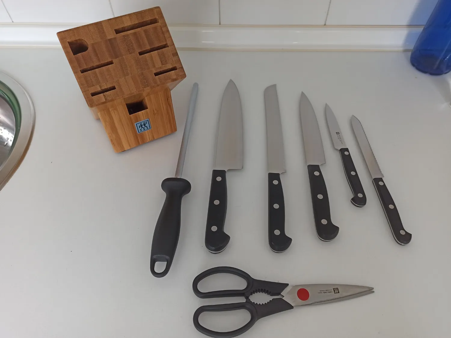 Zwilling Twin Gourmet 31673 ceppo coltelli 8 pezzi bambù