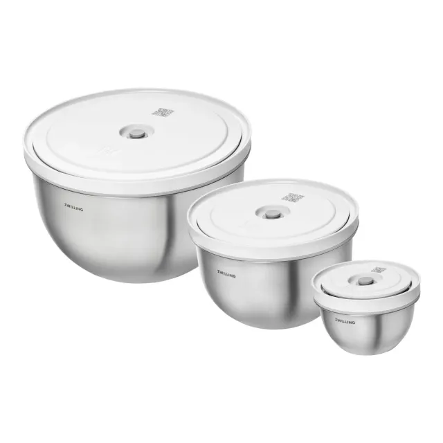 Zwilling Fresh & Save set 6 ciotole acciaio 12-18-24 cm coperchio