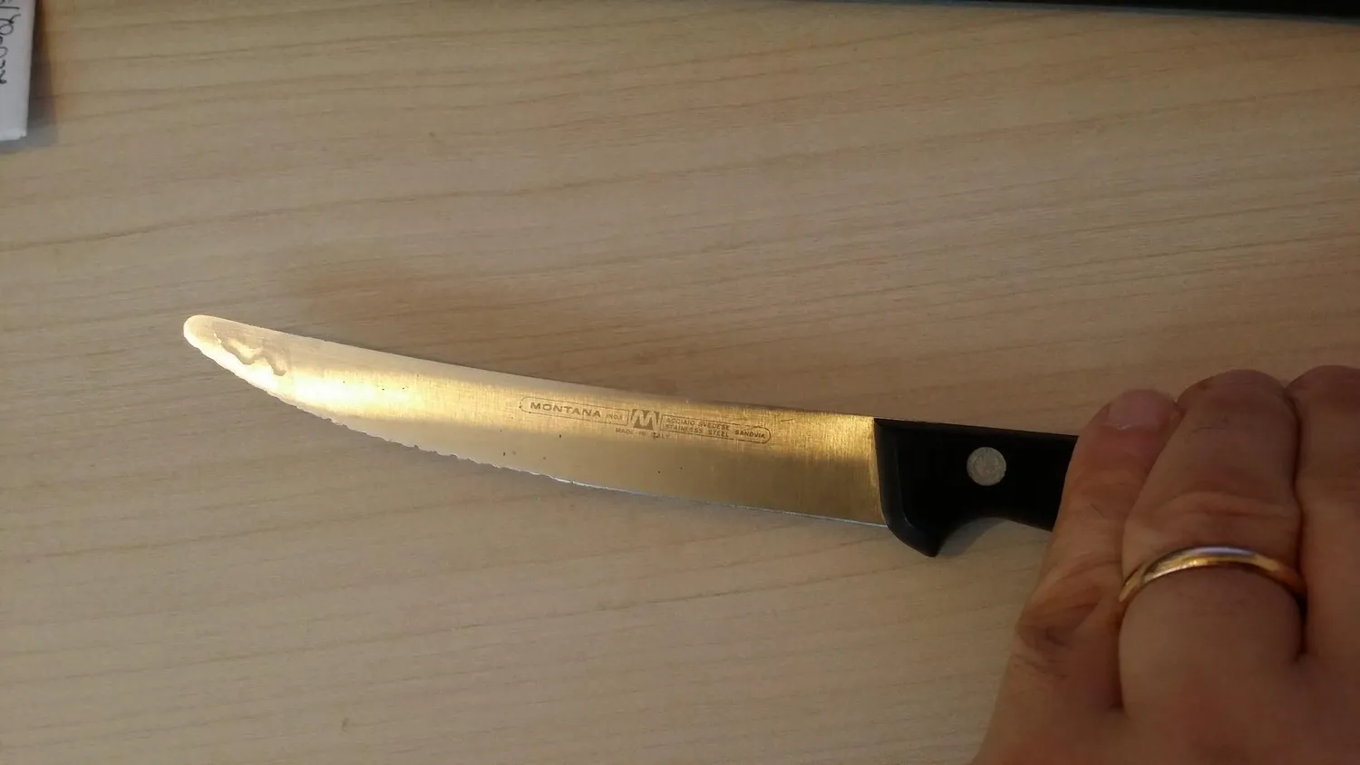 Montana Integral coltello bistecca mezza dentata 11 cm