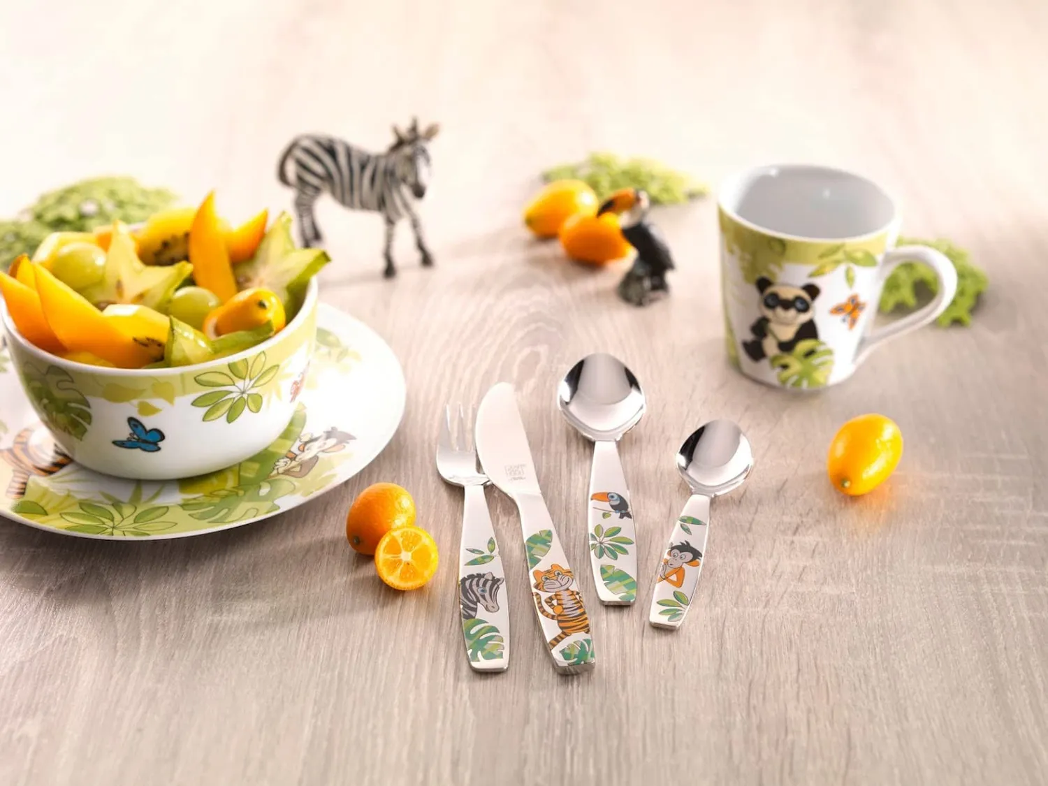 Zwilling Jungle 07135-210 set posate bambini 4 pezzi inox