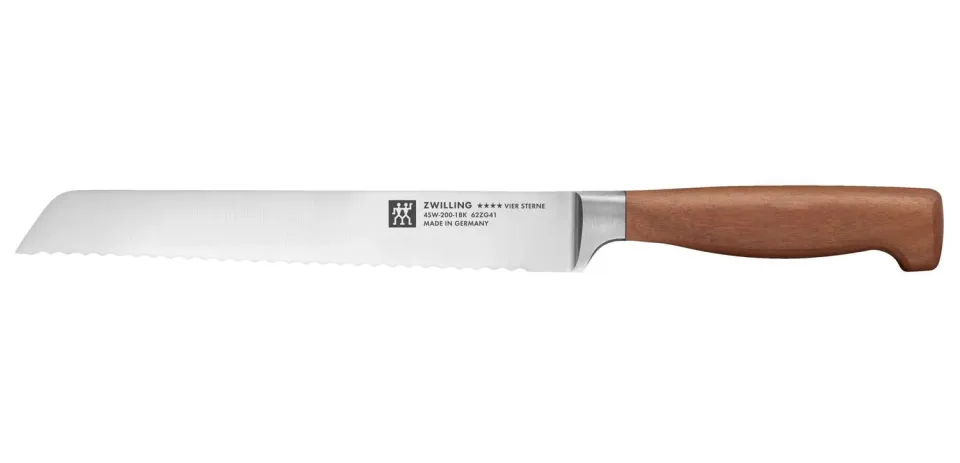 Zwilling Four Stars coltello pane 20 cm legno Kotibe seghettato