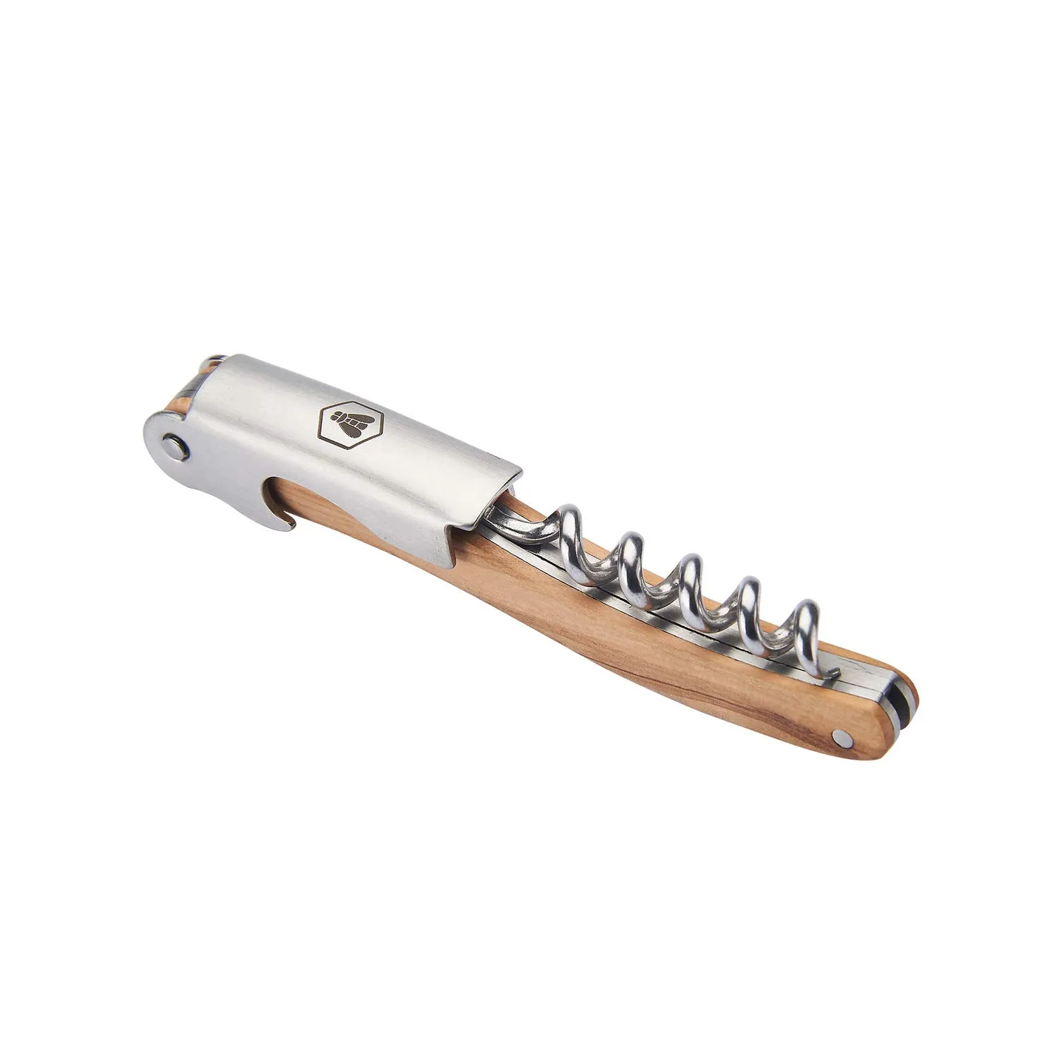 Laguiole en Aubrac cavatappi sommelier legno ulivo 3 in 1