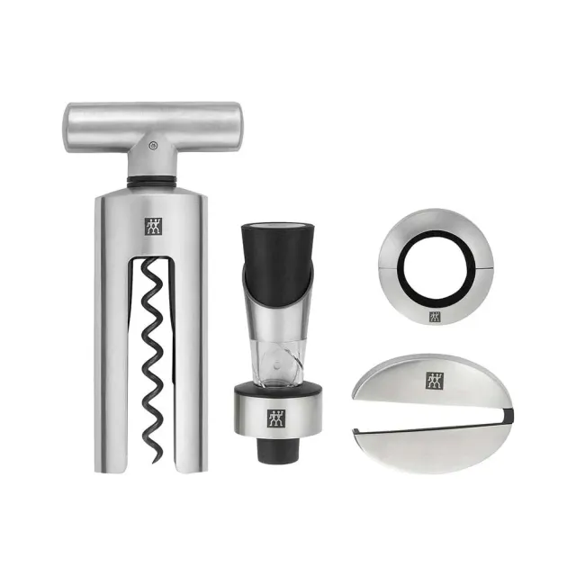 Zwilling Sommelier 39500-054 set vino 4 pezzi acciaio nero