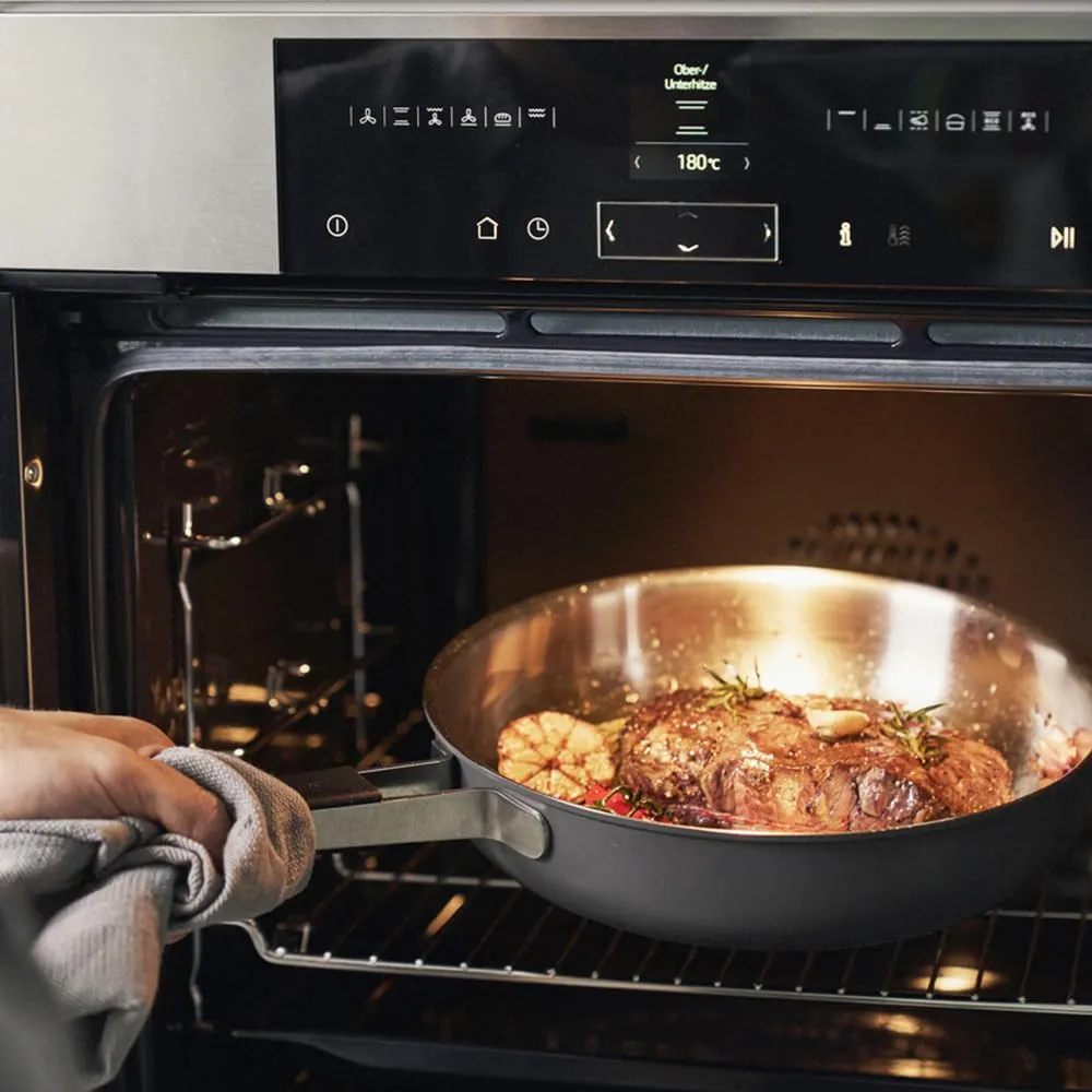 Zwilling Pure padella ceramica nera acciaio grigia