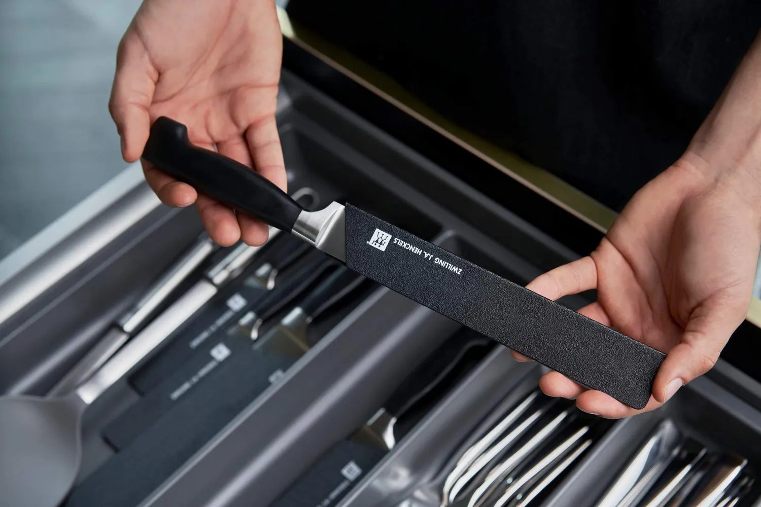 Zwilling fodero coltelli nero plastica lama fino 13 cm