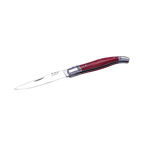 Laguiole en Aubrac coltello pieghevole legno rosso inox
