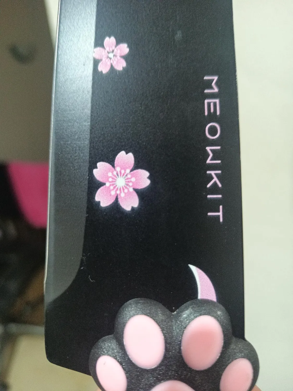 Meowkit Zampa Gatto Set Coltelli Cucina 5 Pezzi Nero-Rosa