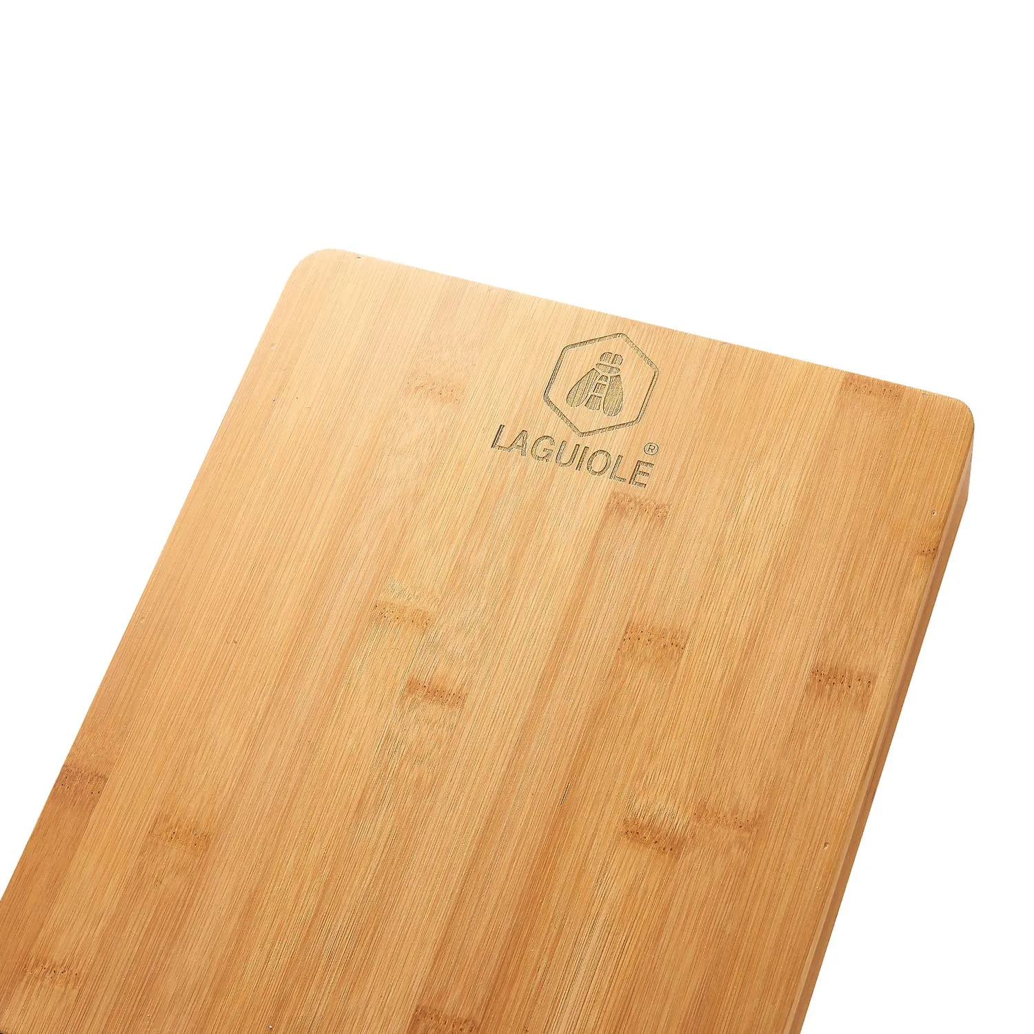 Laguiole en Aubrac tagliere bambù con cassetto acciaio 32 cm
