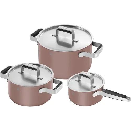 Zwilling Pure set pentole 6 pezzi acciaio rosa induzione