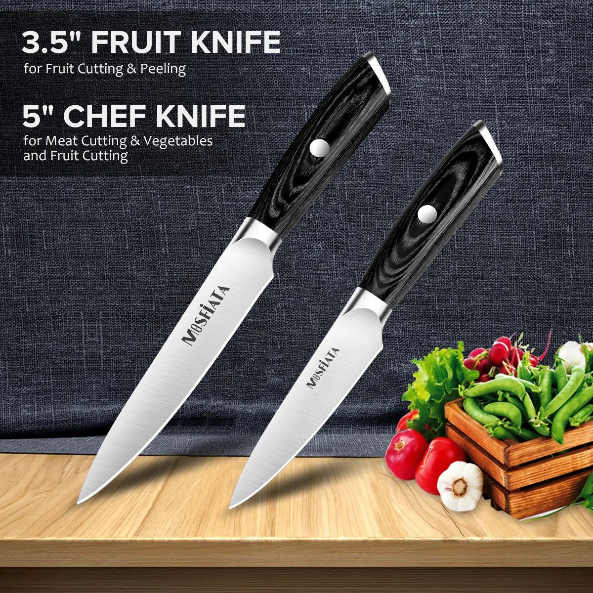 MOSFiATA Set Chef 5" e Spelucchino 3,5" con Fodero