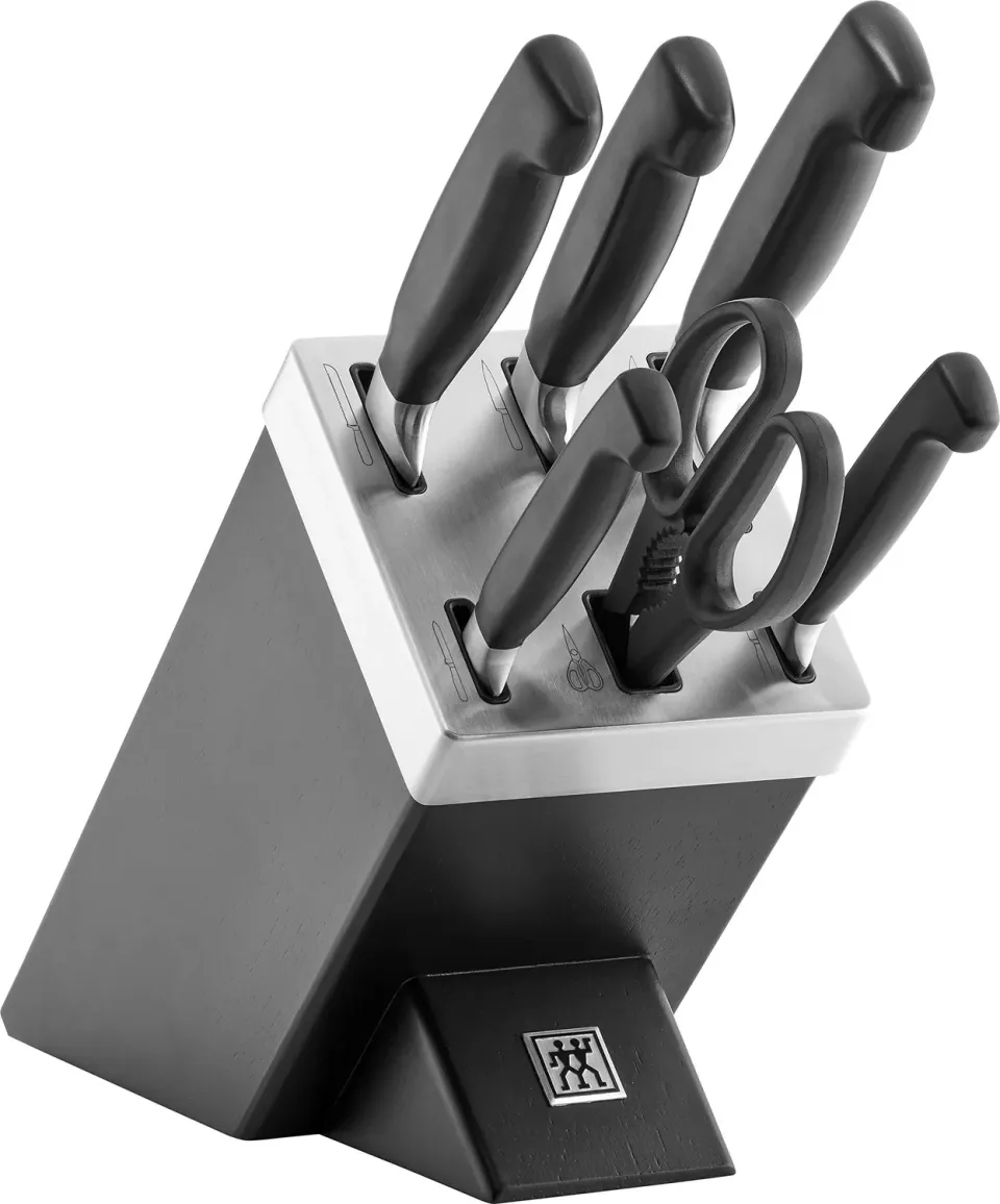 Zwilling Four Star SharpBlock ceppo coltelli 7 pz nero