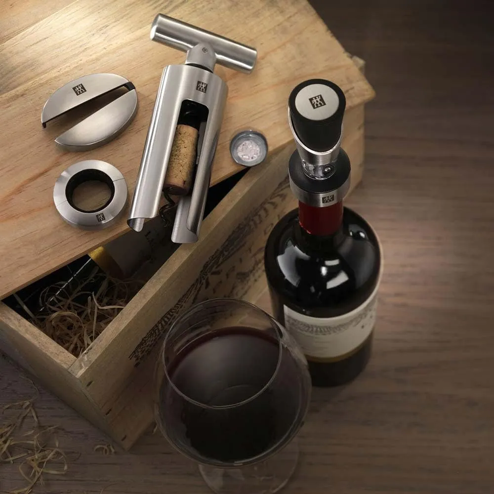 Zwilling Sommelier 39500-054 set vino 4 pezzi acciaio nero