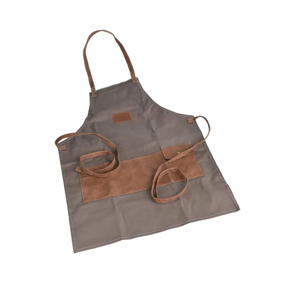 Laguiole en Aubrac Grembiule Giardinaggio Grigio-Marrone Impermeabile