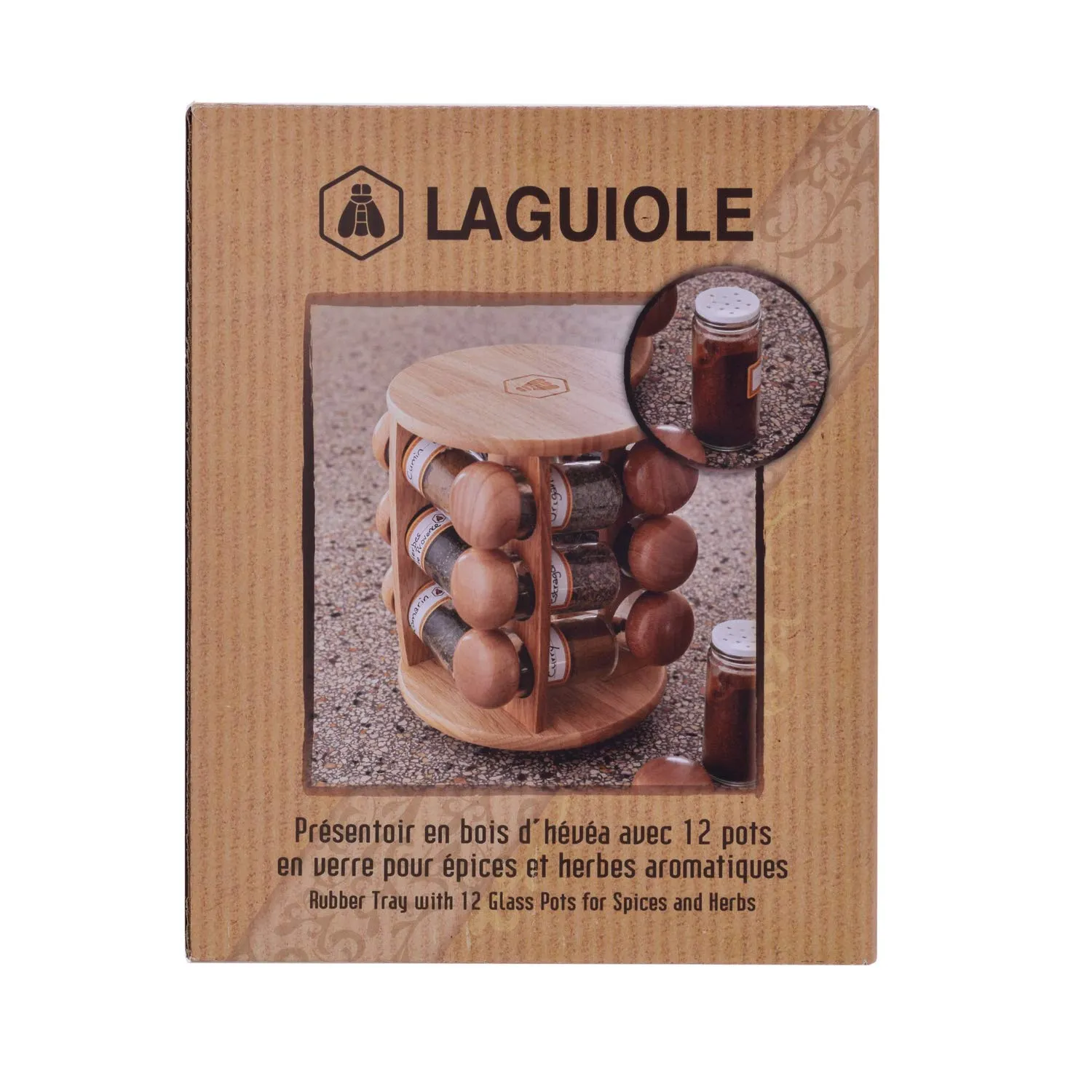 Laguiole en Aubrac Portaspezie Girevole 12 Barattoli