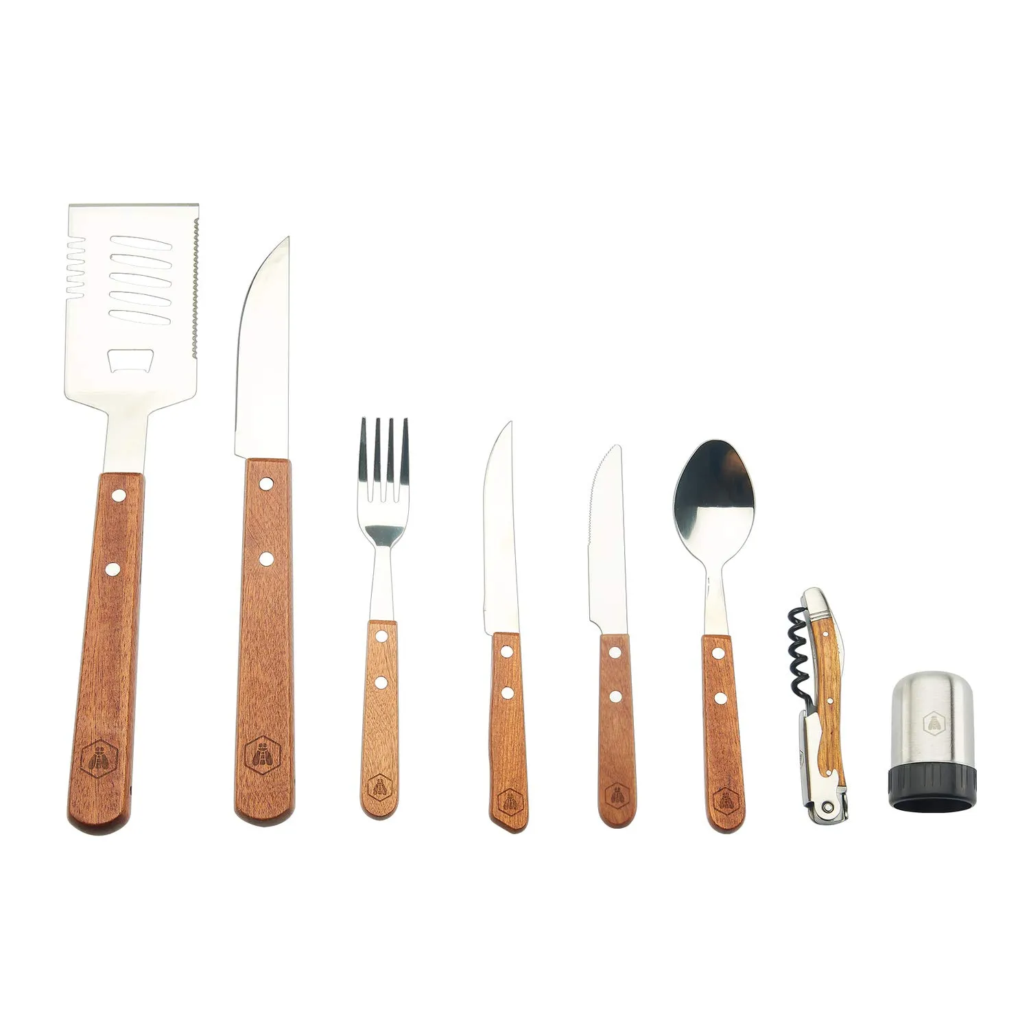 Laguiole en Aubrac set picnic completo 18 pezzi legno pino