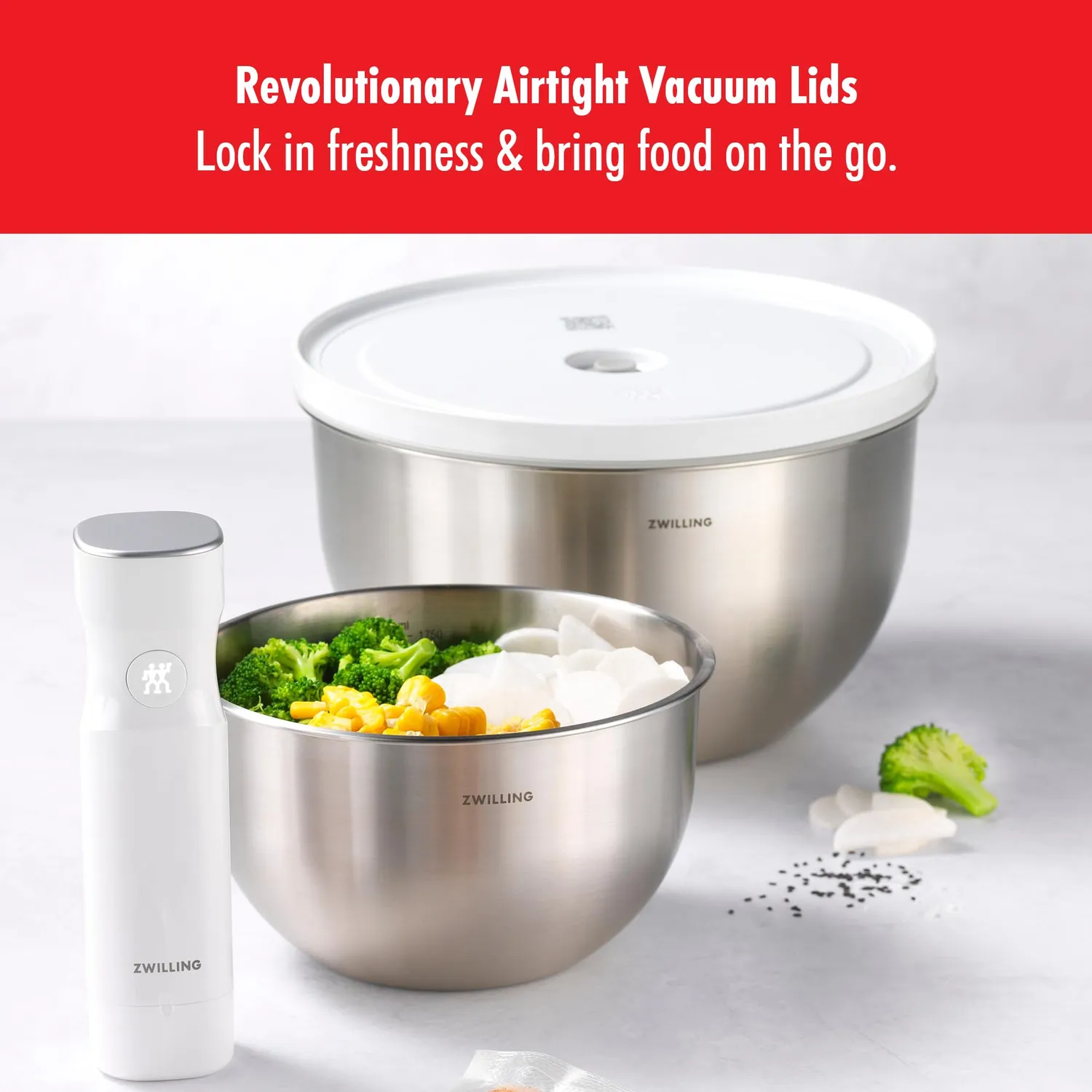 Zwilling Fresh & Save set ciotole sottovuoto 9 pezzi inox