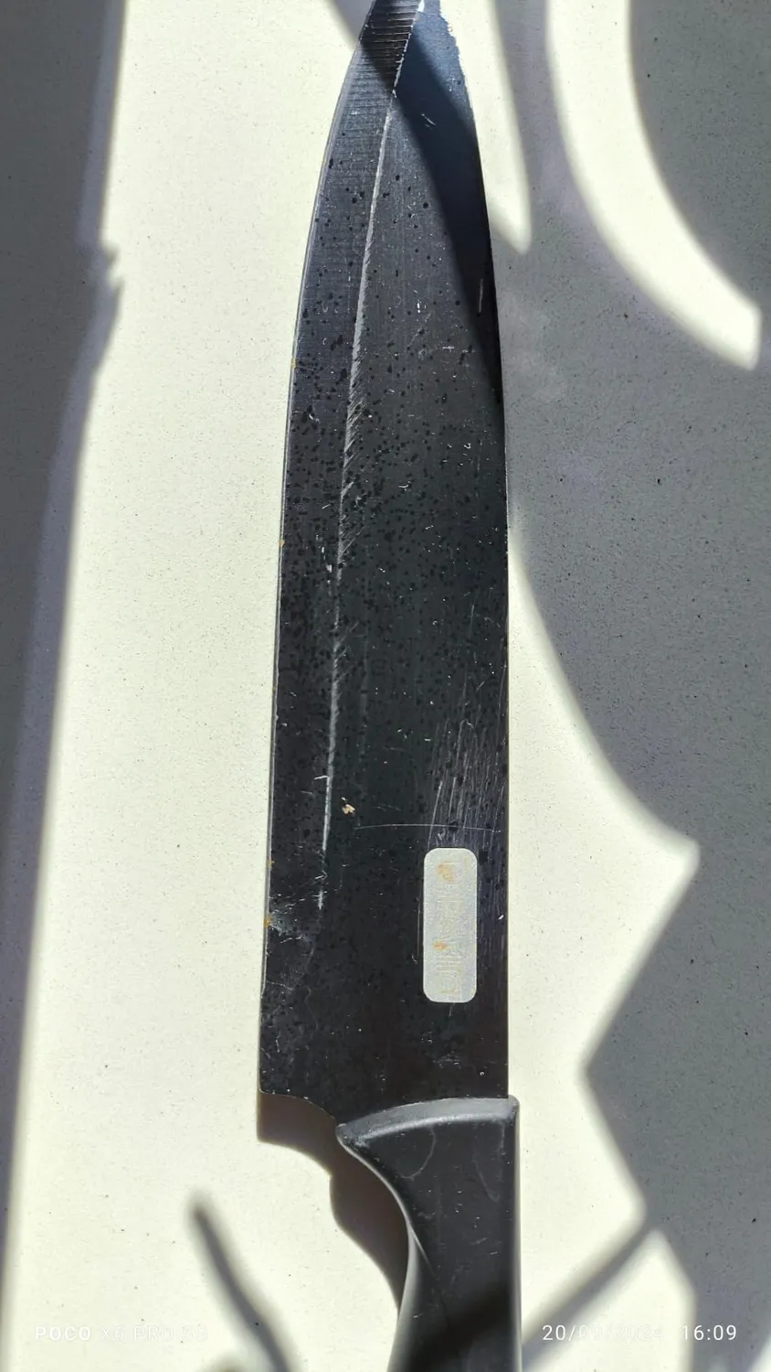 D.Perlla set coltelli 16 pezzi antiaderenti nero acrilico