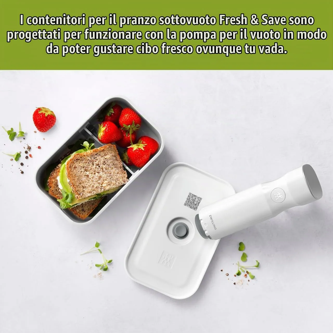 Zwilling Fresh & Save M contenitore pranzo sottovuoto plastica