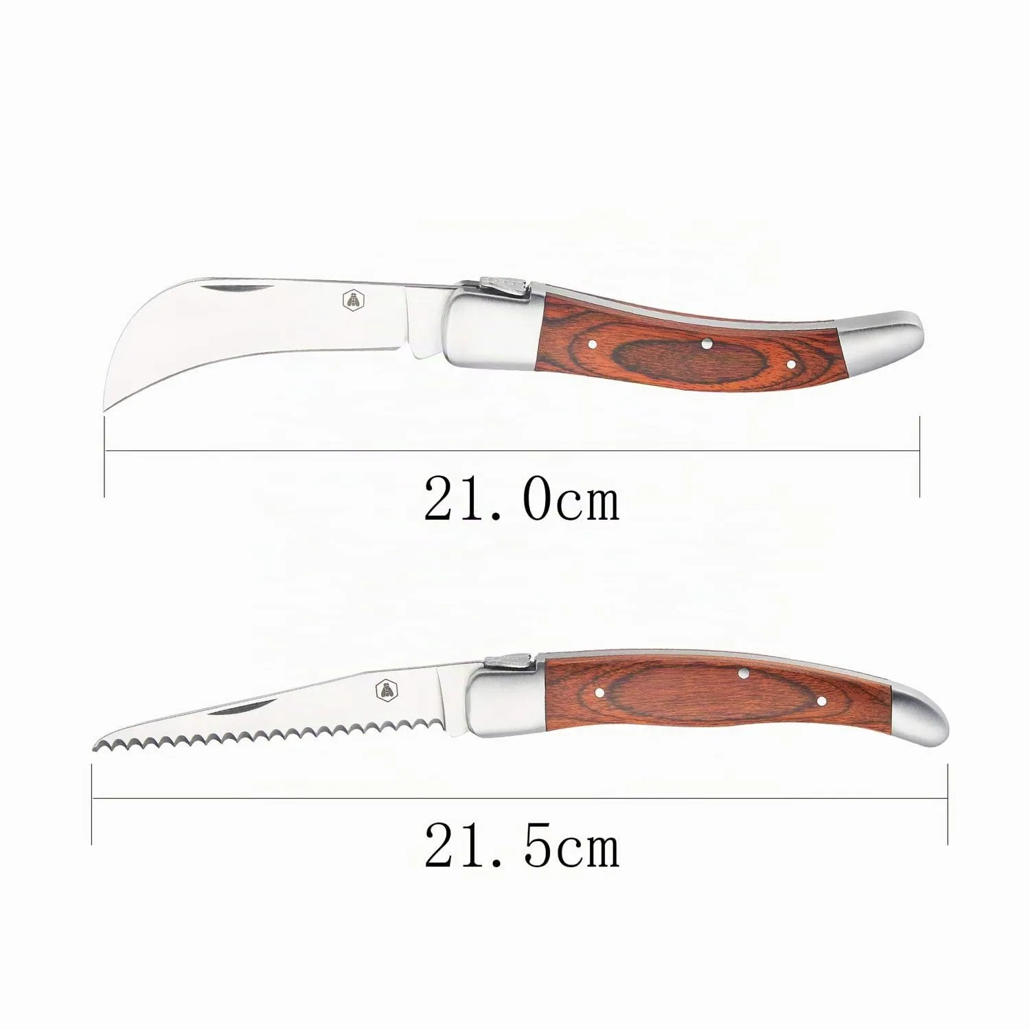 Laguiole set 2 coltelli pieghevoli giardinaggio custodia pakka