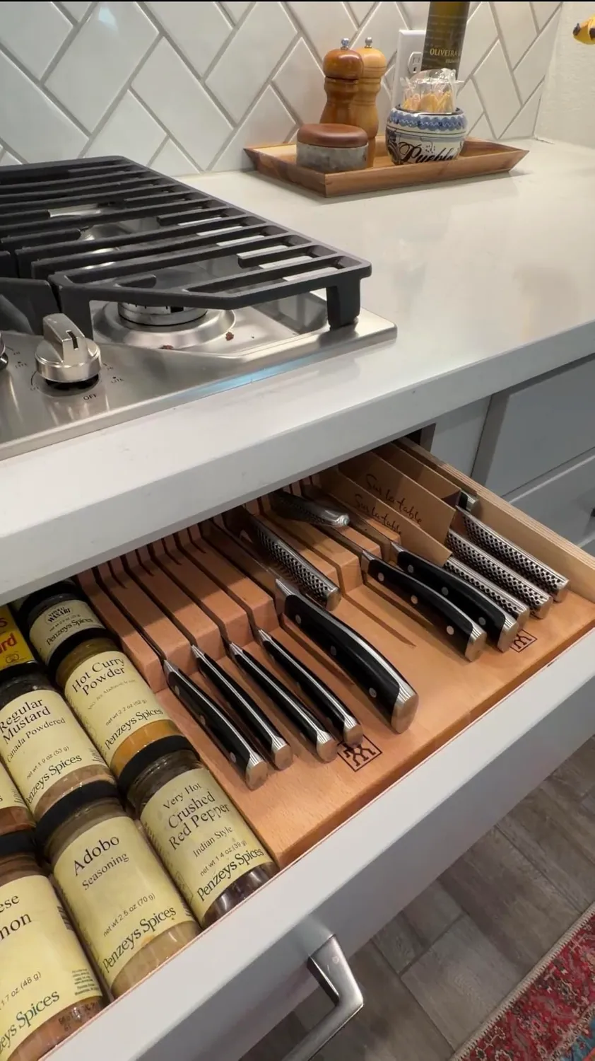 Zwilling Vassoio Portacoltelli Cassetto Legno 12 Scomparti