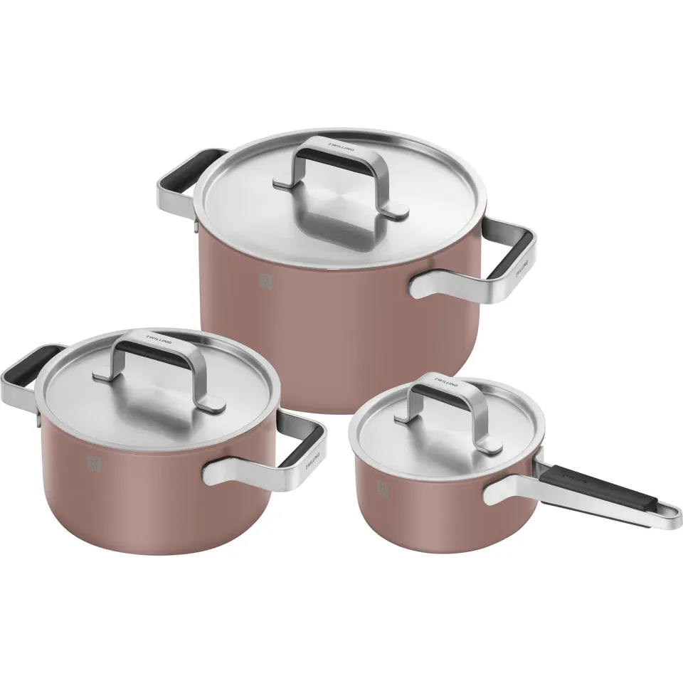Zwilling Pure set pentole 6 pezzi acciaio rosa induzione