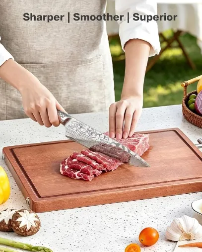 MOSFiATA Set 7 Coltelli Santoku 5Cr13MoV con Borsa Viaggio