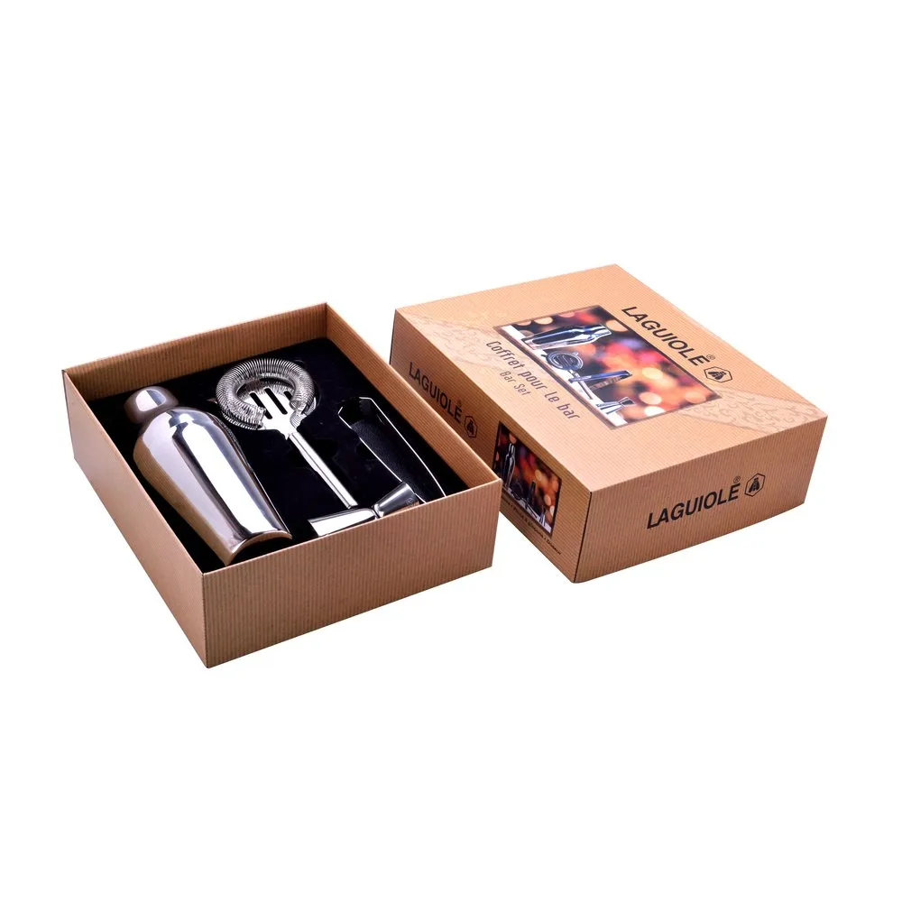 Laguiole en Aubrac Set 4 Shaker Cocktail Acciaio