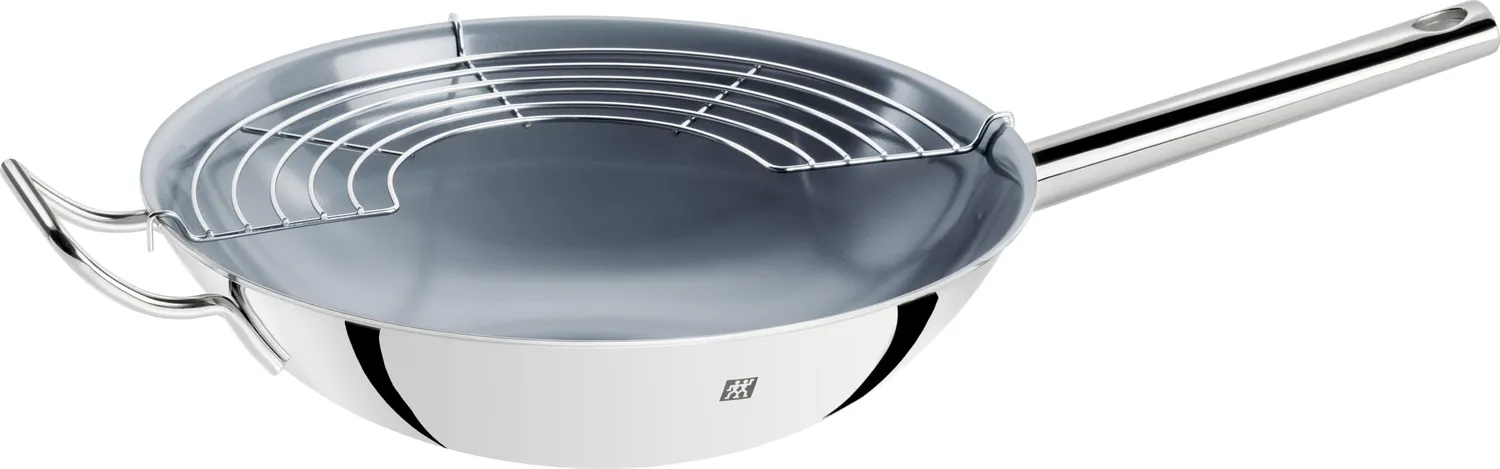 Zwilling Plus 40992-032 Wok Acciaio 32 cm con Coperchio Griglia