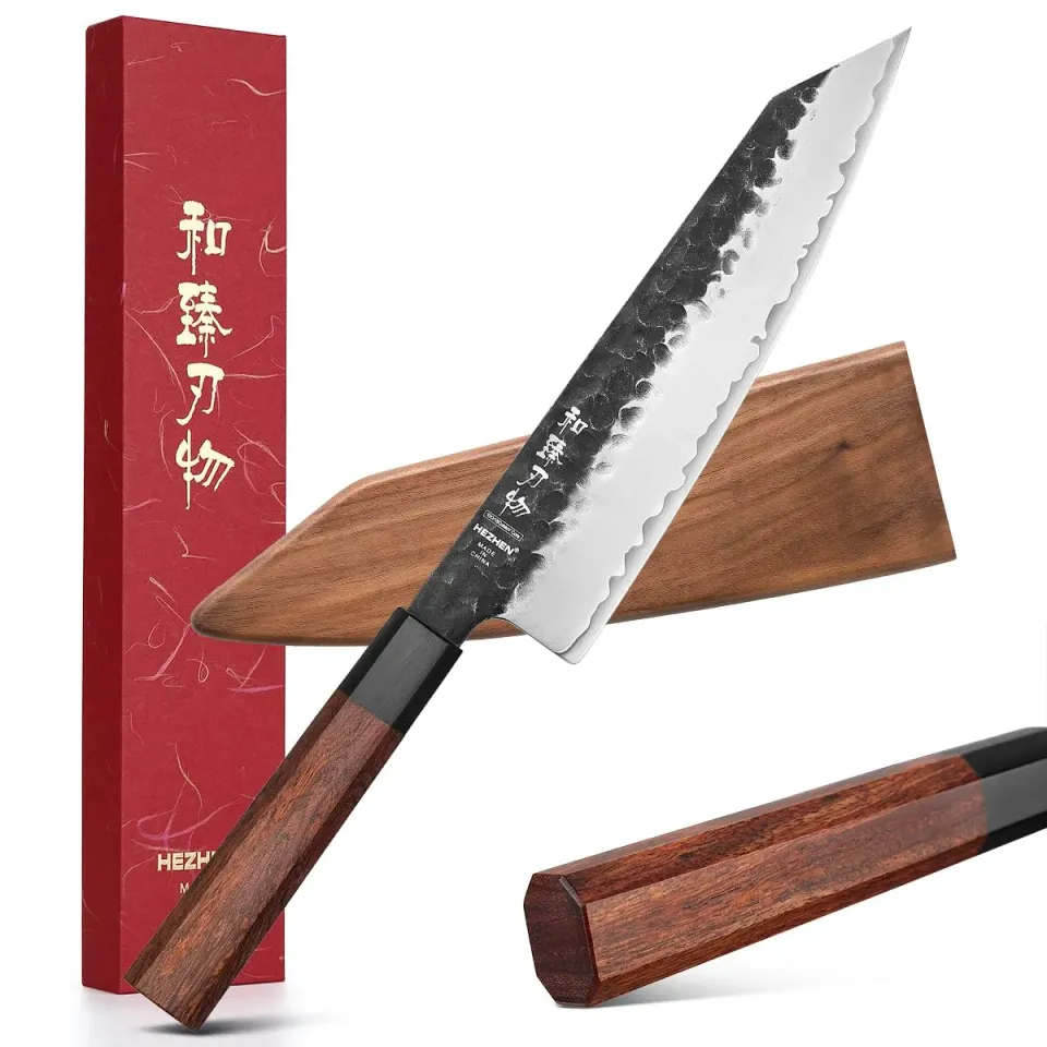 Hezhen Kiritsuke Coltello Chef 22 cm con Fodero