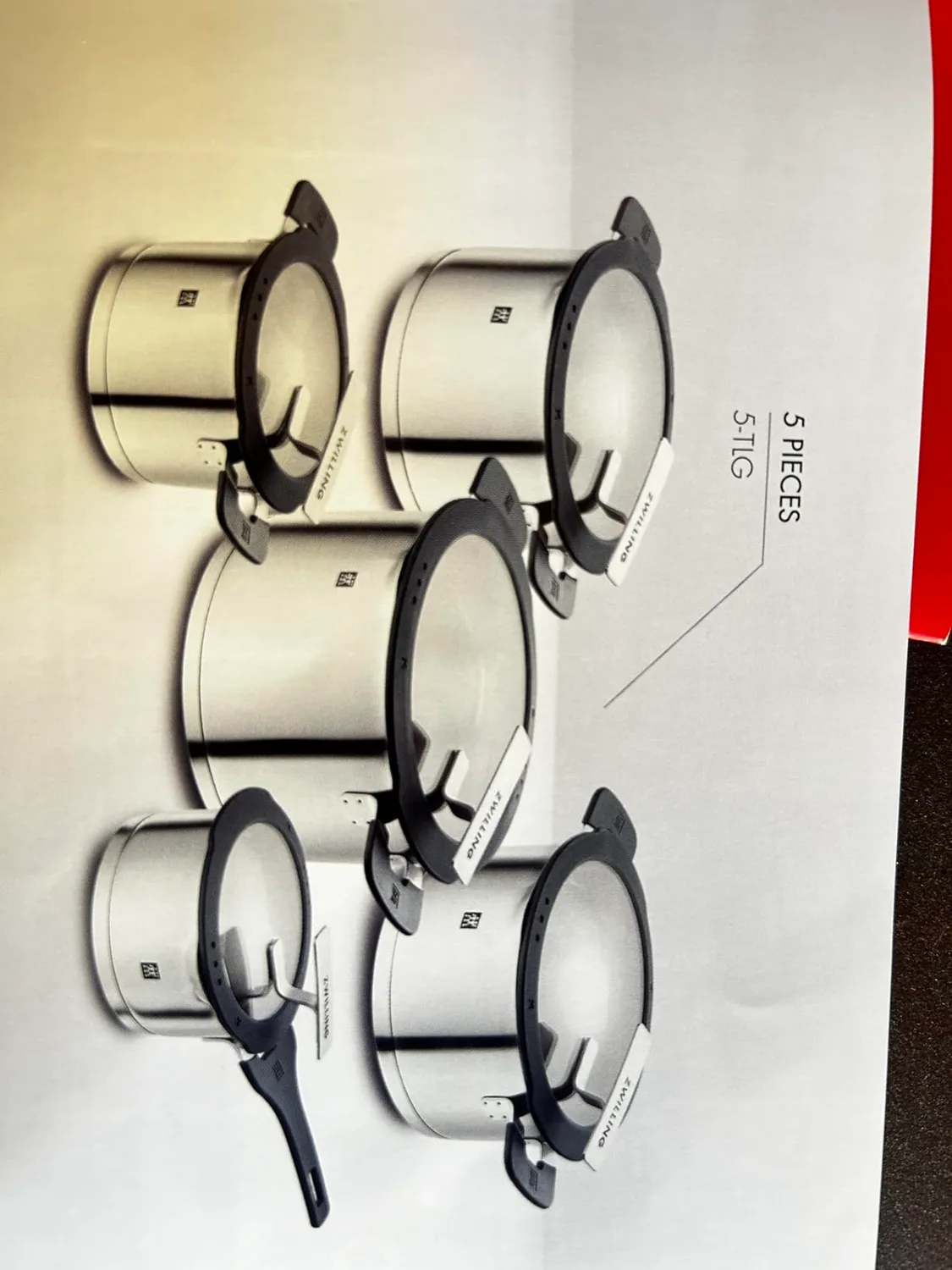 Zwilling Simplify batteria pentole 5 pezzi argento induzione