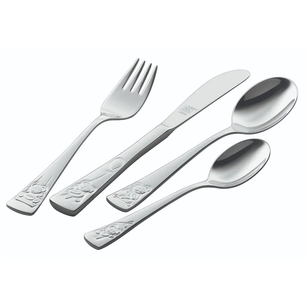 Zwilling Teddy set posate bambini 4 pezzi acciaio inox