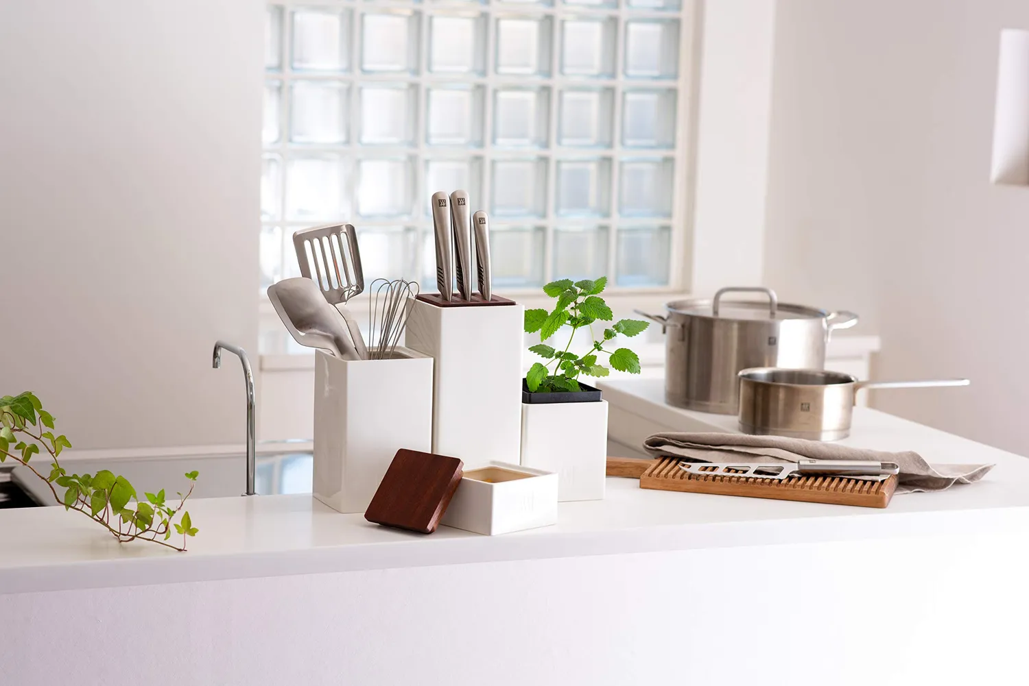 Zwilling Blocco Ceramica ceppo coltelli grande vuoto