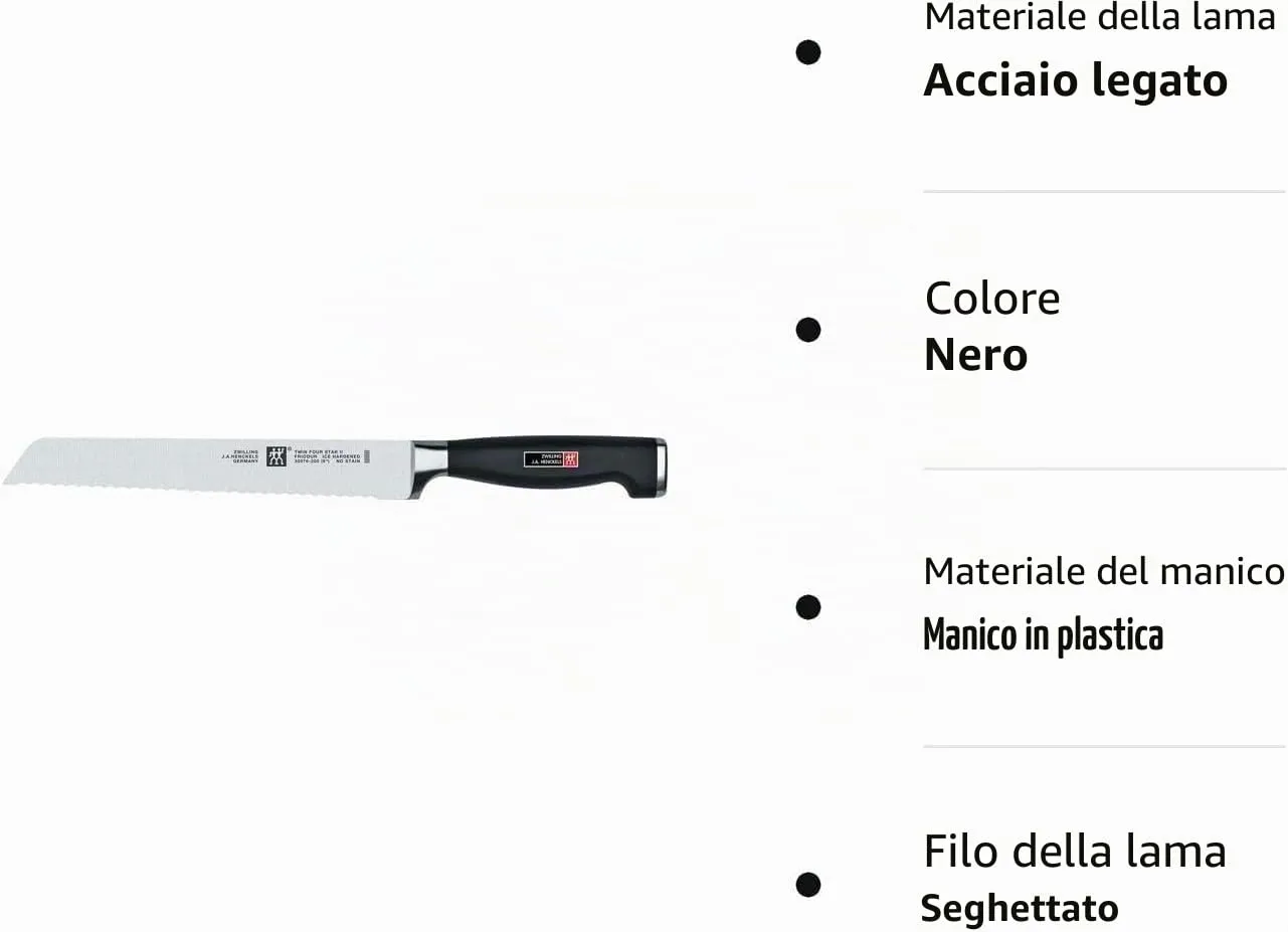 Zwilling Twin Four Star II 30076-201 coltello pane 20 cm