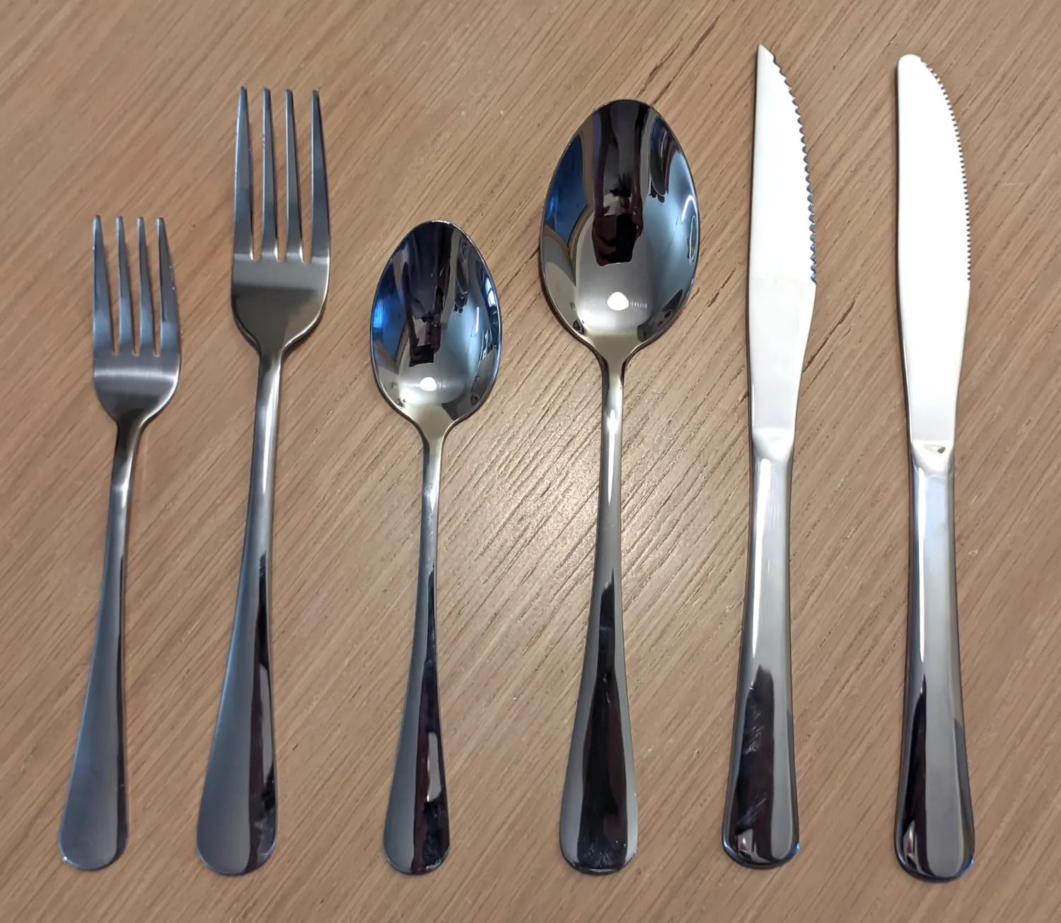 D.Perlla posate acciaio inox 48 pezzi 8 persone argento