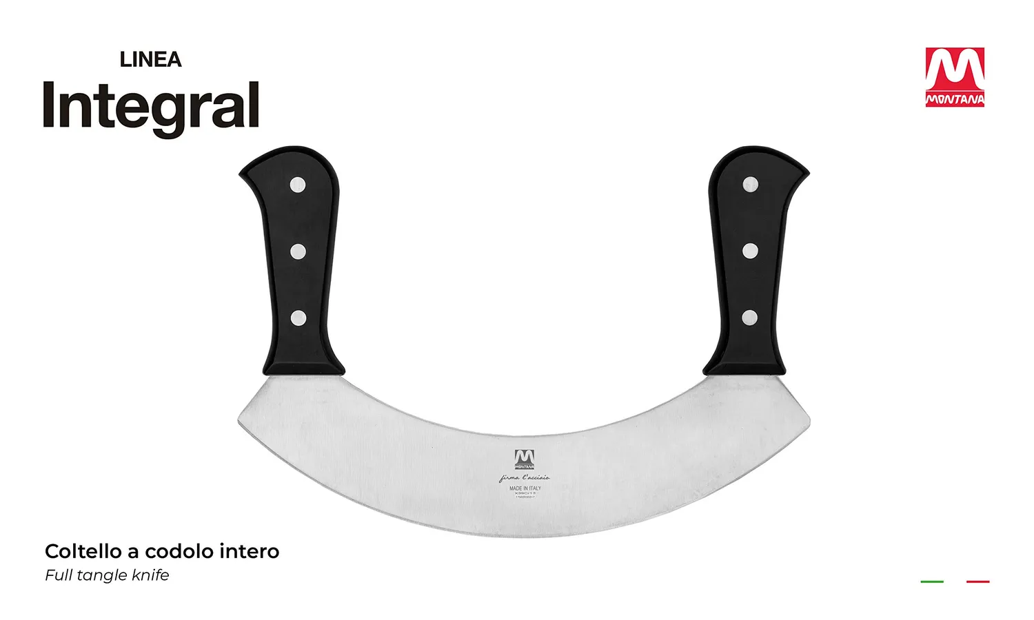 Montana Integral mezzaluna cucina 25 cm acciaio inox
