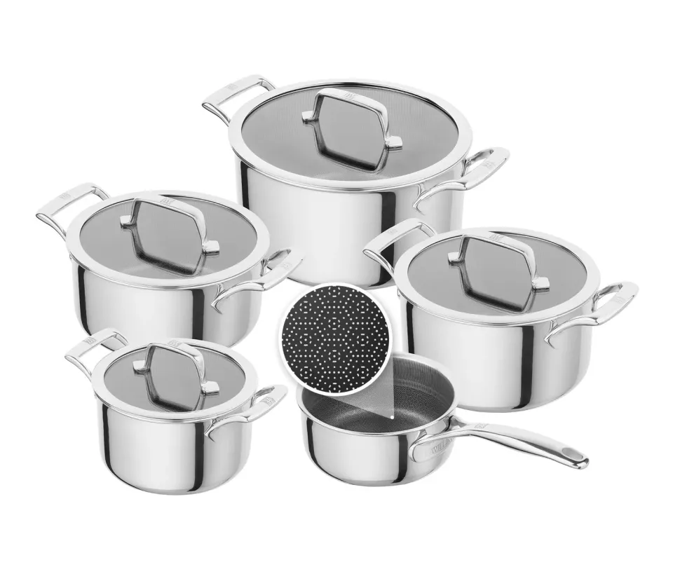 Zwilling Peak Set 5 Pentole Ceramica Ibrida Acciaio