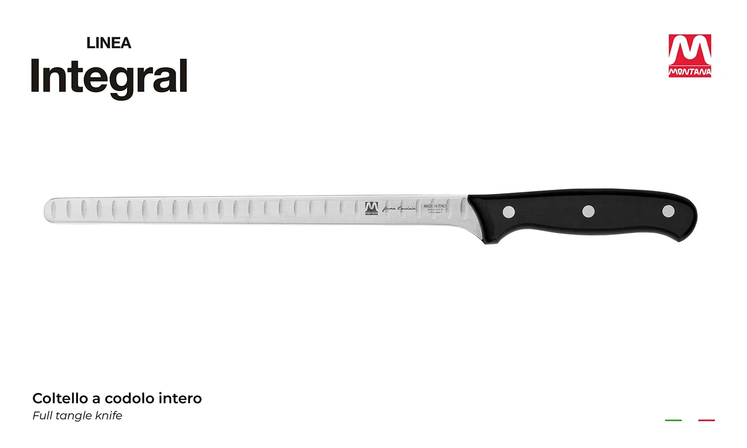 Montana Integral Coltello Salmone Alveolato 26 cm Inox