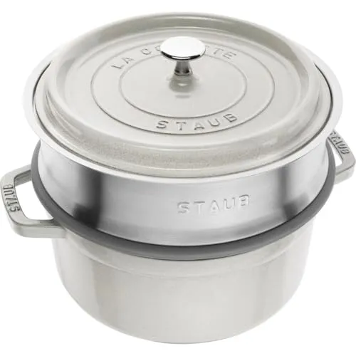 Zwilling Staub 40508-822-0 cocotte ghisa 3,8 L bianca vapore