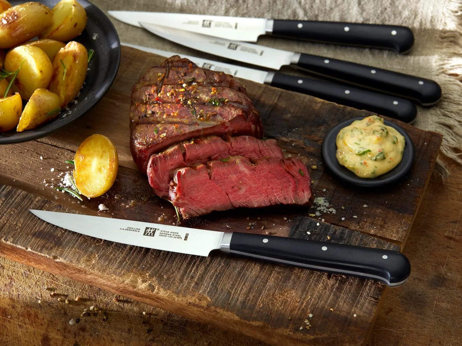Zwilling 39029-002-0 Set Coltelli Bistecca 4 Pezzi lama seghettata