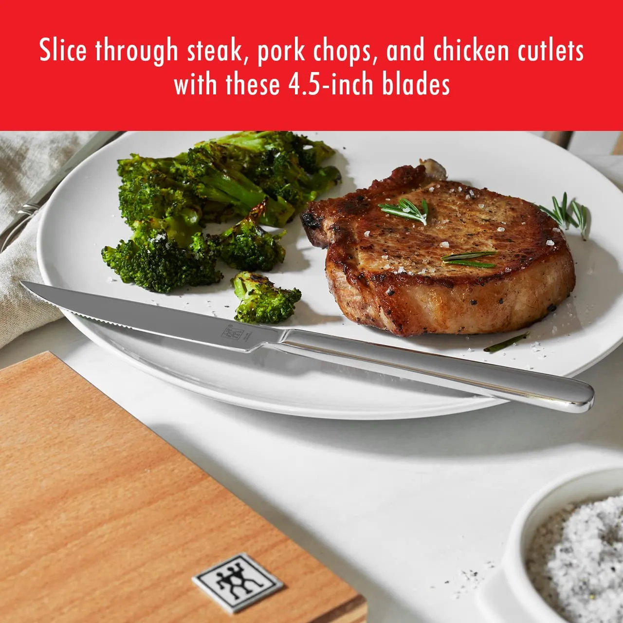 Zwilling set 8 coltelli bistecca 10,2 cm seghettati