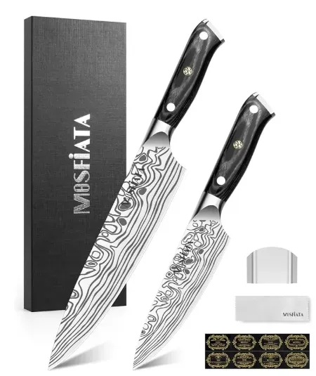 MOSFiATA set 2 coltelli chef 9" e 6" acciaio tedesco