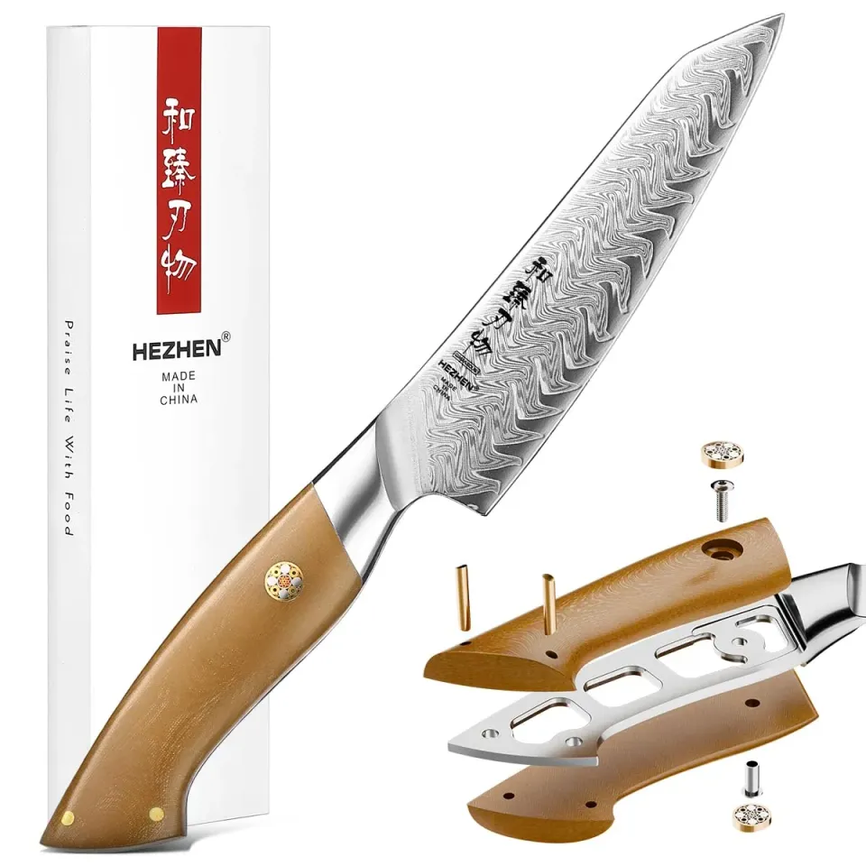 HEZHEN Damasco 14 cm coltello universale 67 strati